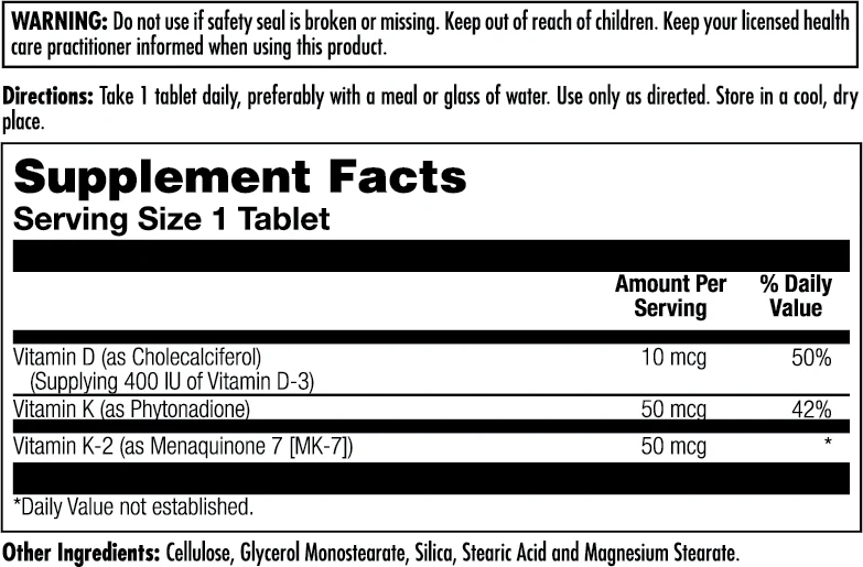 Balanced K2™ Plus D-3 Tablets - Image 2