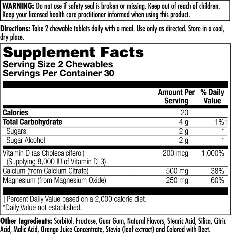 Calcium Citrate+ Chewables 500 mg - Image 2