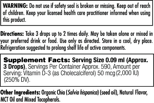 D-3 50 mcg (2000 IU) Liquid DropIns™ - Image 2