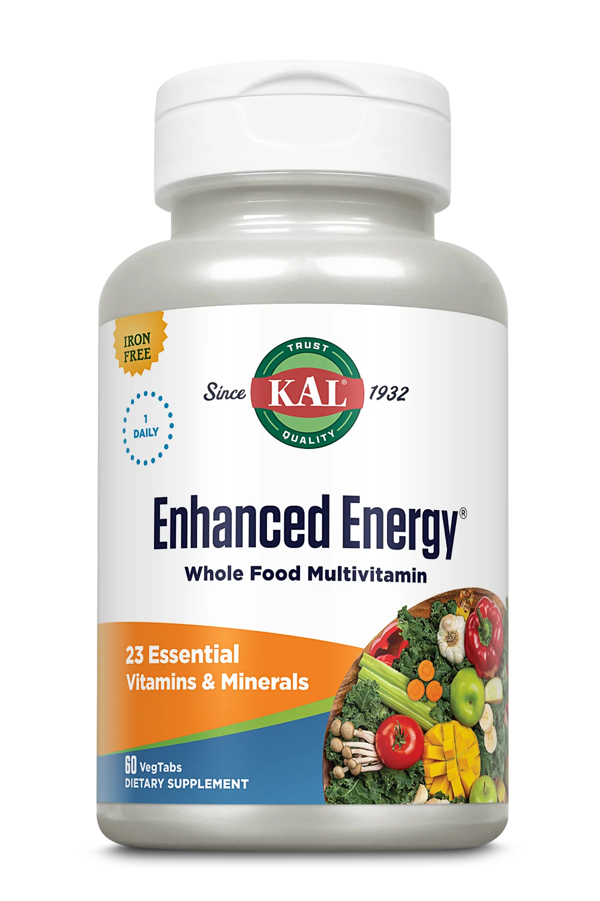 Enhanced Energy® Whole Food Multivitamin Iron-Free VegCap