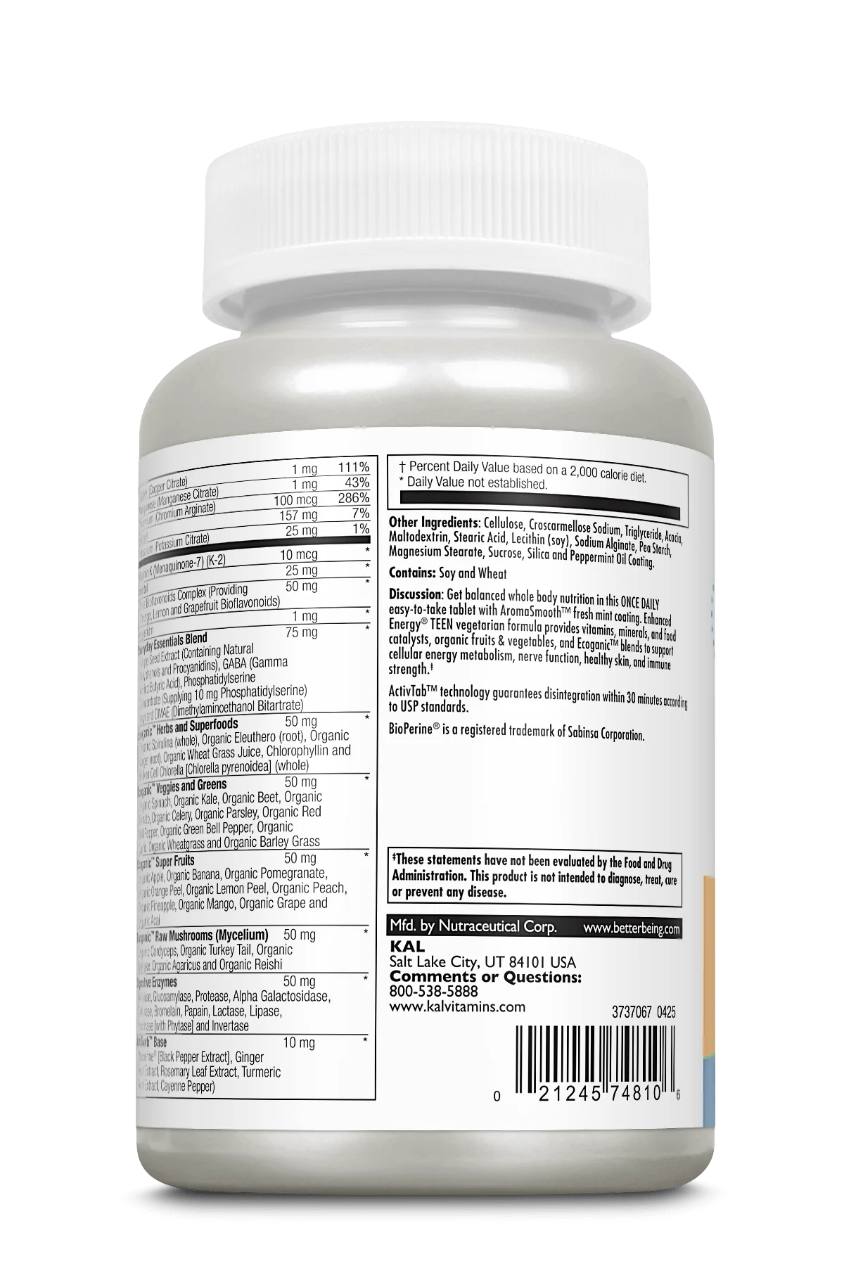 Enhanced Energy® TEEN Multivitamin VegCaps - Image 3
