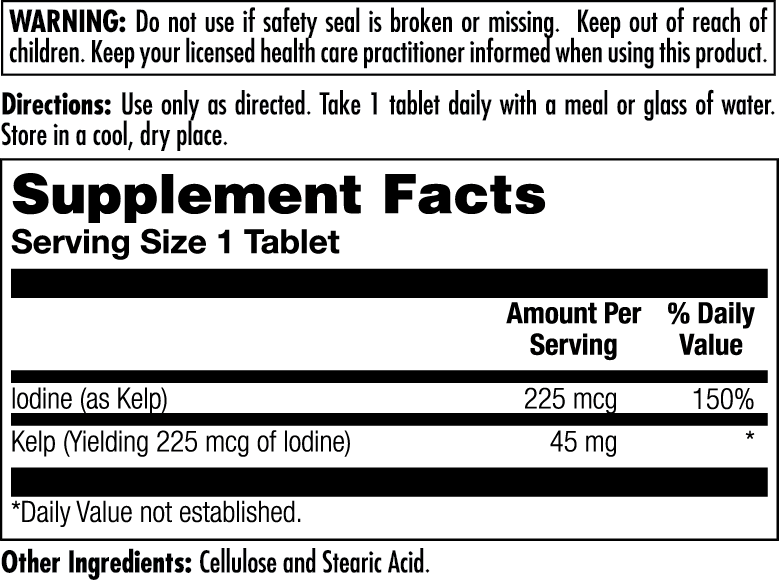 Kelp Iodine Tablets - Image 3