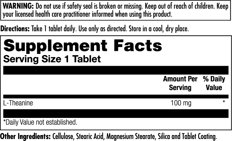 L-Theanine Tablets 100 mg - Image 3